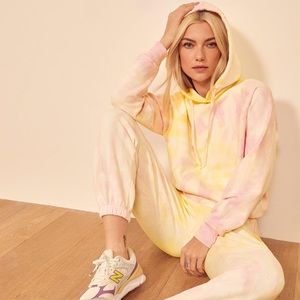 Reformation Eddie Tee in Creamsicle, size Small